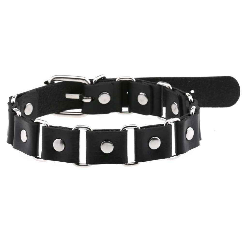Bullet 69 - Rivet Patch Choker - Zwart/Zwart